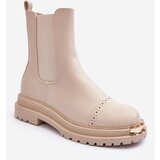 Kesi Women's leather shoes with low support Nialee Bežová Cene