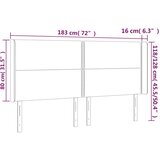  Uzglavlje s ušima crno 183x16x118/128 cm baršunasto | shoptok.hr