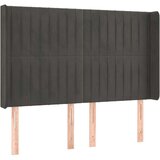  Posteljno vzglavje temno sivo 147x16x118/128 cm žamet, (20933945) | Shoptok.si