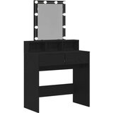  Toaletni Stolik s Ogledalom i LED Osvjetljenjem Crna Orazna Drvo | shoptok.hr