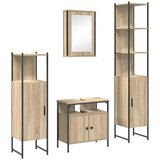  Set namještaja za kupaonicu s policom Zidne 4 pcs Sonoma hrast | Eponuda.com