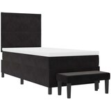  Krevet s Oplatom s Madracem i Klupom Crni 90x200 cm Baršun | shoptok.hr