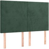  Posteljno vzglavje temno zeleno 144x5x118/128 cm žamet, (20933481) | Shoptok.si
