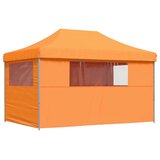 vidaXL Zložljivi pop-up šotor za zabave 4 stranice oranžna | Shoptok.si
