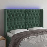  Uzglavlje tamnozeleno 147x16x118/128 cm baršunasto | shoptok.hr