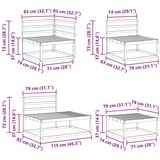  Set vanjskih sofa 5 Komad Prirodna Čvrsto drvo akacije | shoptok.hr
