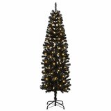  Umjetno vitko božićno drvce 210 cm 300 LED lampica Topla bijela | shoptok.hr
