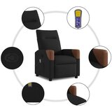  Masažni naslonjač od tkanine crni | shoptok.hr