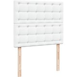  s oprugama i madracem bijeli 120x200 cm od umjetne kože | shoptok.hr