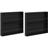  Polica za časopise s policom 2 pcs Crni hrast 80 x 12 x 70 cm | Eponuda.ba