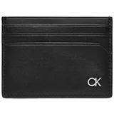 Calvin Klein Jeans Denarnice METAL CK CARDHOLDER 6CC K50K512286 Črna