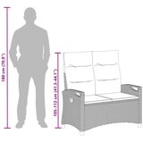  Vrtna klupa Smeđa i krem 105 x 60 x 112 cm Čelik i poliester - Smeđa i krem | shoptok.hr