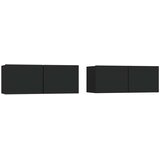 TV ormarići 2 kom crni 80 x 30 x 30 cm od konstruiranog drva | Eponuda.com