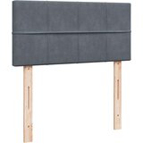 vidaXL Box spring postelja z vzmetnico temno siva 90x200 cm žamet | Shoptok.si