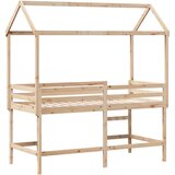 Krevet na kat s ljestvama i krovom 90x190 cm od borovine | shoptok.hr