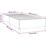  Okvir za krevet bez madraca plava 90x200cm od tkanine | shoptok.hr