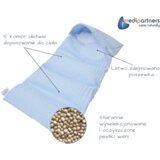 Medi Partners Thermophor with cherry seeds large 20x60 – 5 chambers Waffle – Light blue | Eponuda.ba