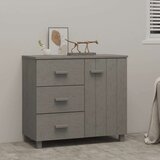  Komoda HAMAR svjetlosiva 90 x 40 x 80 cm od masivne borovine | shoptok.hr