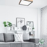  plafonsko svetlo natural square 4xE27/15W/230V 48x48 cm borovina/crna | Eponuda.com