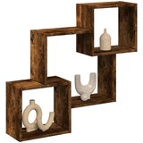 Maison Chic Stenska omarica - Zidna omarica 78x18x71 cm dimljeni hrast inženirski les iu597, (22063122) | Shoptok.si