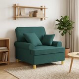 XL fotelja s jastucima Tamnozelena Tkanina | shoptok.hr