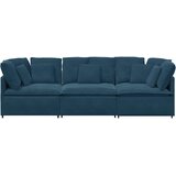  Modularna sofa s jastucima, plava baršunasta | shoptok.hr