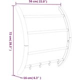  Stalak za ručnike s kukama srebrni 56 x 16 x 72 cm aluminijski | Eponuda.com