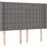  Vzglavje z ušesi temno sivo 147x16x118/128 cm blago, (20736067) | Shoptok.si