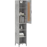  Visoka komoda siva betona 34,5x34x180 cm od konstruiranog drva Slike