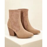Resti Women's eco-suede ankle boots on a post Gris | Eponuda.ba