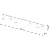  Stropna svetilka LEMMI 6L črna, (21347856) | Shoptok.si