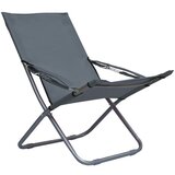  Sklopive stolice za plažu od tkanine 2 kom sive | Shoptok.si