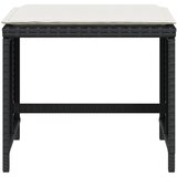  Vrtni stolci s jastucima 4 kom crni 40x40x35 cm od poliratana | shoptok.hr