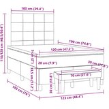  box spring s madracem crni 120 x 190 cm od tkanine | shoptok.hr