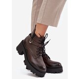 Zazoo Leather Women's Block Heel Boots with Decorative Strap Lined | shoptok.hr