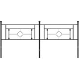  Metalno zamjensko uzglavlje crno 200 cm | shoptok.hr