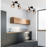 Candellux Lighting črna stropna svetilka s kovinskim senčilom 39x8 cm fly | Shoptok.si