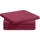  Jastučići za sjedenje 4 pcs Vinska crvena 40 x 40 x 3 cm Baršun | shoptok.hr