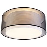 QAZQA Moderna stropna svetilka črno-bela 50 cm 3-svetloba - Drum Duo Cene