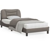 vidaXL Posteljni okvir z vzglavjem taupe 90x200 cm blago Cene