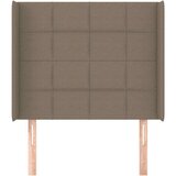  Vzglavje z ušesi taupe 93x16x118/128 cm blago, (20938477) | Shoptok.si