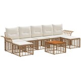  Set vanjskih sofa 8 kom. Prirodna i krema bijela Poliester | shoptok.hr