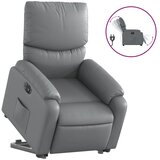 Maison Chic Električni naslanjač - Relax naslanjač s funkcijo vstajanja sivo umetno usnje, (22061543) | Shoptok.si