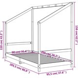  Otroški posteljni okvir bel 90x200 cm trdna borovina, (20916915) | Shoptok.si