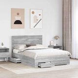 vidaXL konstrukcija postelje siva sonoma 140 x 200 cm konstruiran les, (5000113585) | Shoptok.si