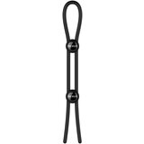 Nexus Forge Double Adjustable Lasso Silicone Cock Ring Black Cene