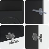  3-dijelni LED TV kabinet Crna Konstruirano drvo | shoptok.hr