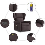  Masažni naslonjač od tkanine tamnosmeđi | shoptok.hr