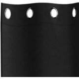 Zavjese za blackout s prstenovima 2 pcs Crna 140 x 140 cm | shoptok.hr