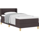  Krevet s opruga kutije Tamno smeđa i bijela 80 x 200 cm tkanina | shoptok.hr